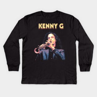 Kenny G Saxophone Kids Long Sleeve T-Shirt